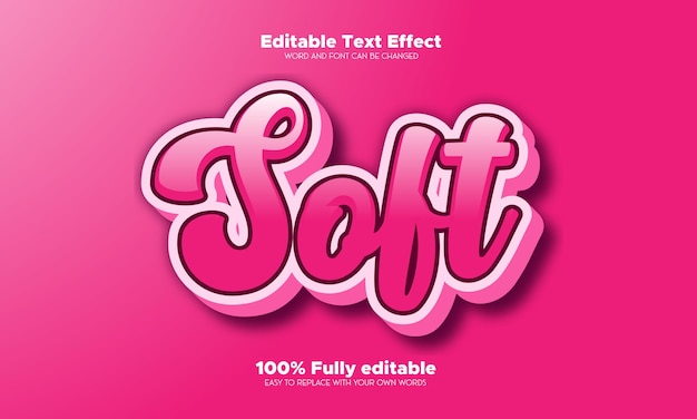 Vector efecto de texto suavemente editable