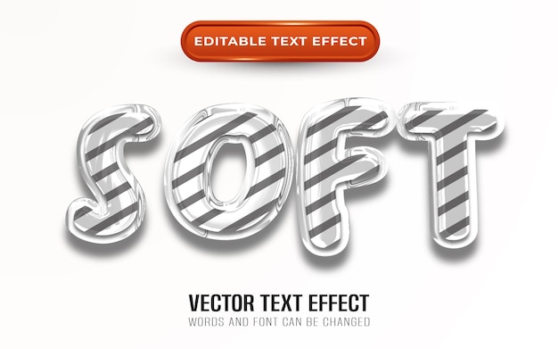 Efecto de texto suavemente editable