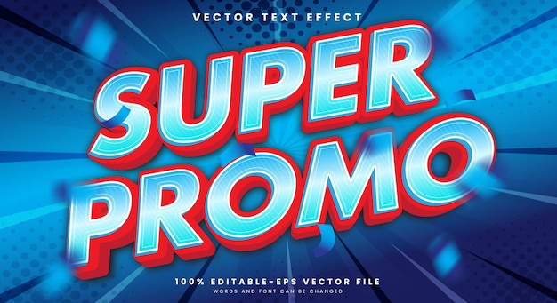Efecto de texto super promocional 3D editable plantilla adecuada para el producto de venta instantánea