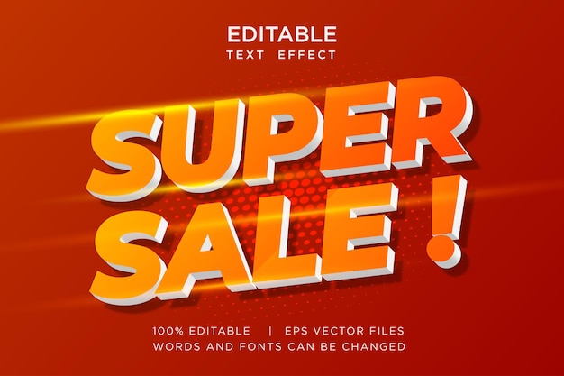 Efecto de texto Super Sale