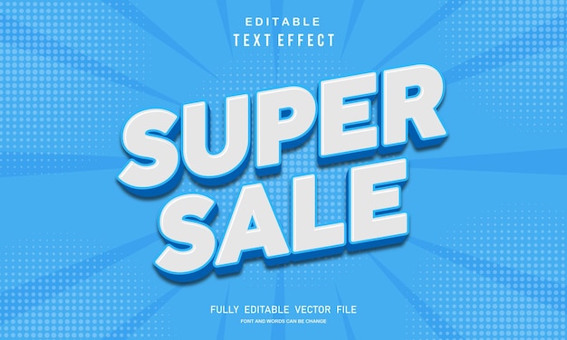 Efecto de texto Super Sale