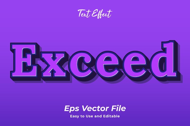 el efecto de texto supera los editables y fáciles de usar vector premium