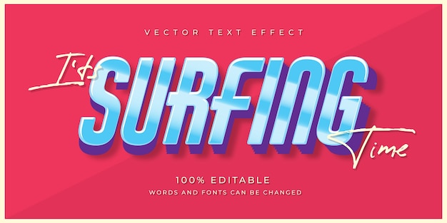 Efecto de texto de surf