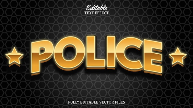 efecto de texto con temática policial