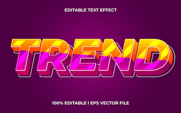 Efecto de texto de tendencia estilo de fuente de tipografía de letras modernas editable, texto 3d para título y pegatina