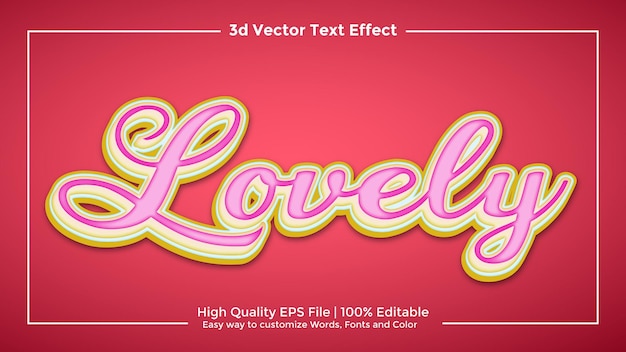 Efecto de texto de título 3d vector eps de alta calidad totalmente editable