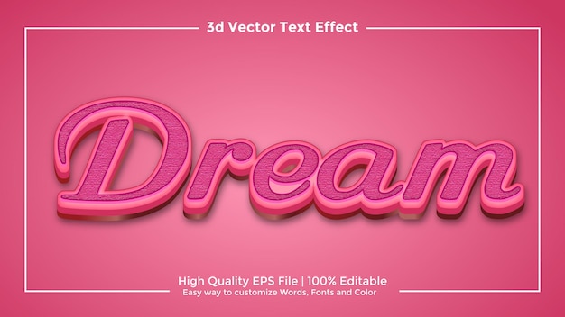 Efecto de texto de título 3d vector eps de alta calidad totalmente editable