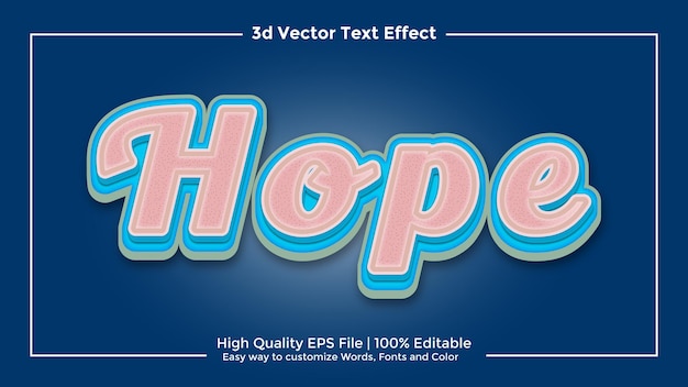 Efecto de texto de título 3d vector eps de alta calidad totalmente editable