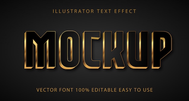 Vector efecto de texto totalmente editable