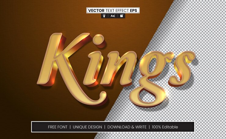 Vector efecto de texto totalmente editable
