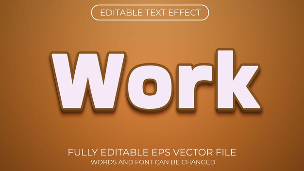 Efecto de texto de trabajo