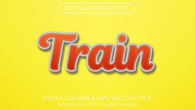 Efecto de texto de tren