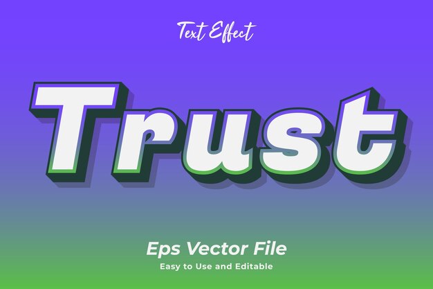 Efecto de texto trust editable