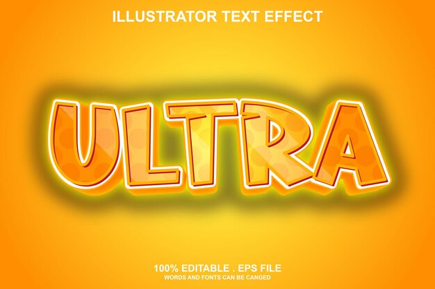 efecto de texto ultra editable