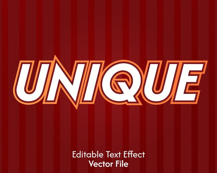 Vector efecto de texto único archivo editable completo