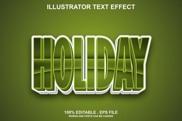 efecto de texto de vacaciones editable