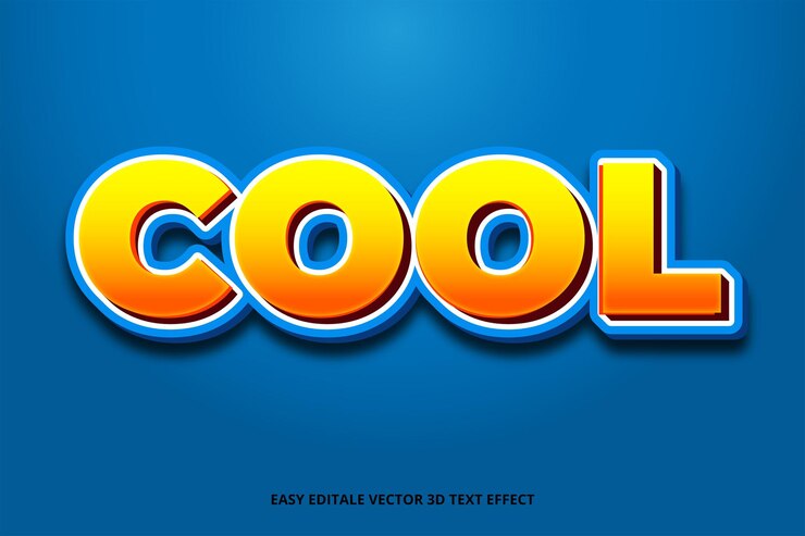 Vector efecto de texto de vector 3d genial