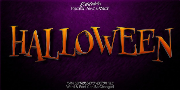Efecto De Texto Vector Halloween Alfabeto Editable Calabaza Vacaciones Terror