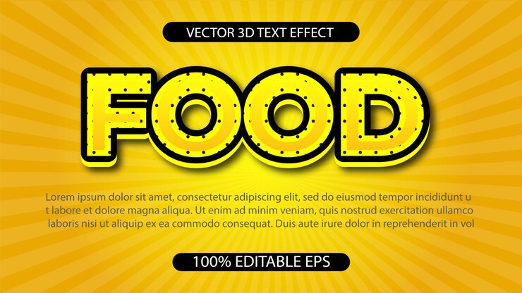Vector efecto de texto de vector libre
