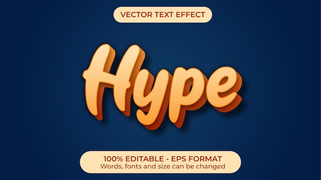 Efecto de texto de vector retro moderno bombo