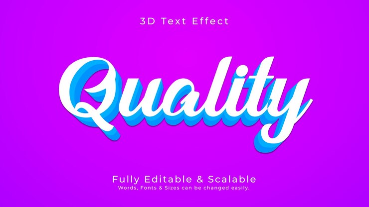 Vector efecto de texto vectorial 3d de calidad totalmente editable