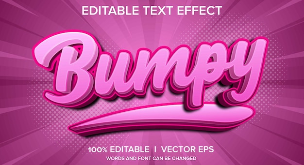 efecto de texto vectorial 3D con diseño de estilo moderno