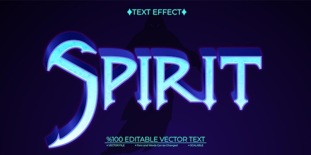 Vector efecto de texto vectorial 3d editable de bright spirit