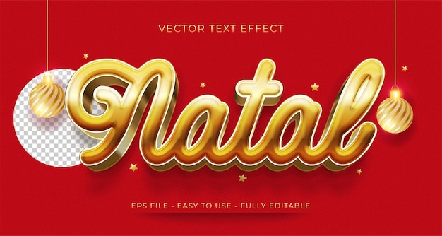 efecto de texto vectorial 3d natal feliz navidad etiqueta para composiciones natal en brasil 01