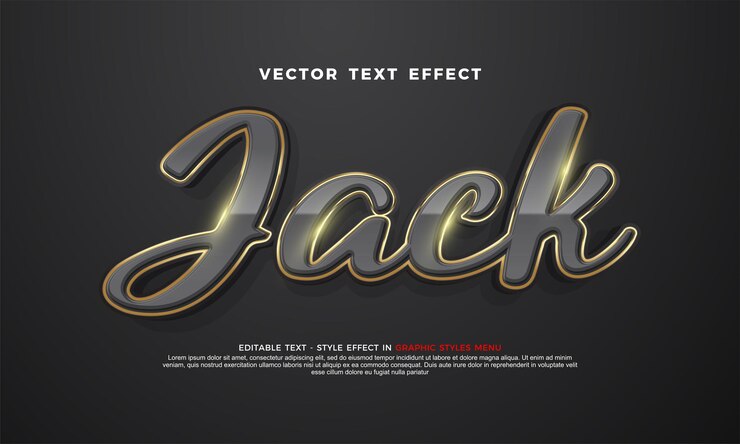 Vector efecto de texto vectorial 3d en negrita