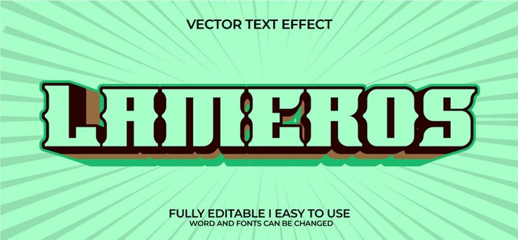 Vector efecto de texto vectorial 3d totalmente editable de lameros