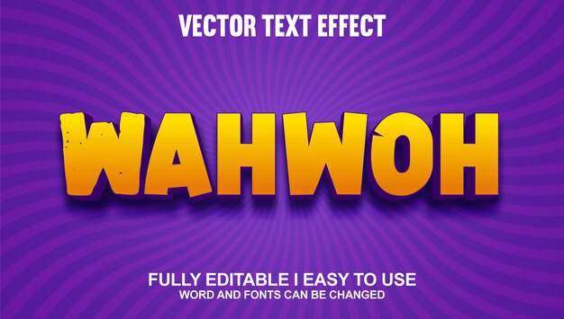 Efecto de texto vectorial 3D totalmente editable