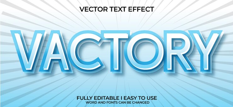 Vector efecto de texto vectorial 3d totalmente editable