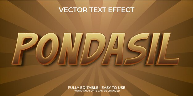 Efecto de texto vectorial 3D totalmente editable