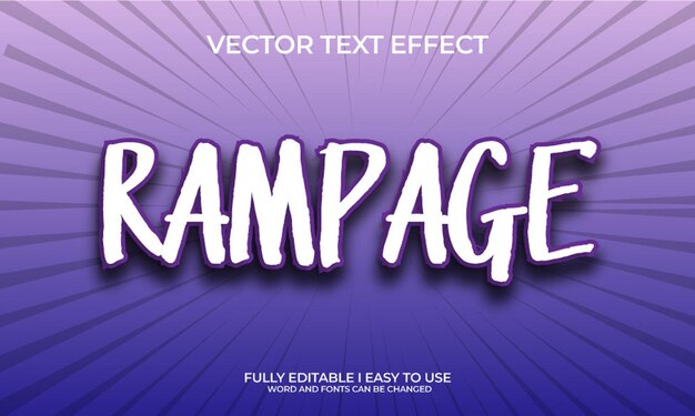 Efecto de texto vectorial 3D totalmente editable