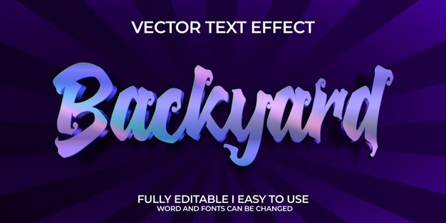 Efecto de texto vectorial 3D totalmente editable