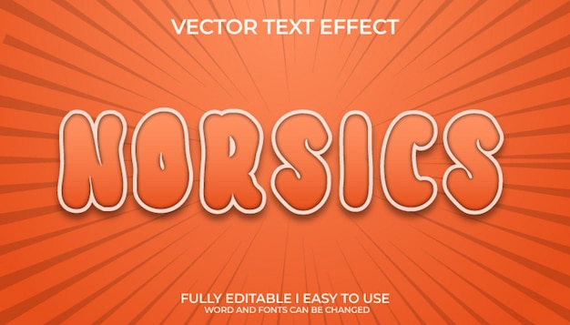 Efecto de texto vectorial 3D totalmente editable
