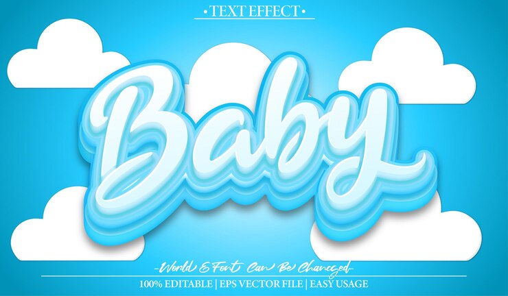 Vector efecto de texto vectorial alfabeto editable