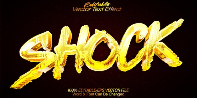 Efecto de texto vectorial de choque Alfabeto editable Impacto Flash Energía Luz