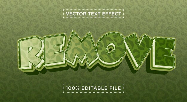 Efecto de texto vectorial editable 3 Dimensión Embozo Estilo moderno