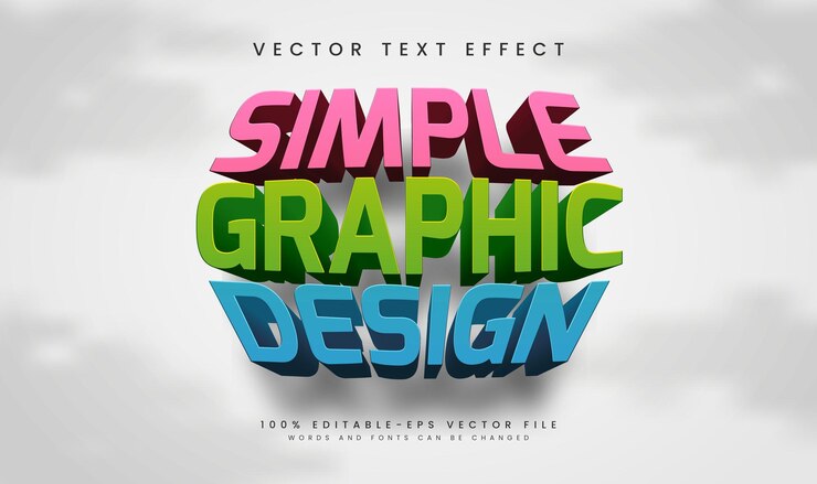 Vector efecto de texto vectorial editable 3d colorido con estilo cómico minimalista