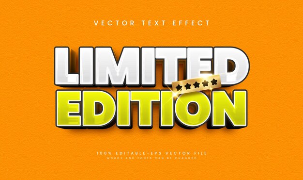 Efecto de texto vectorial editable de edición limitada Concepto moderno y premium