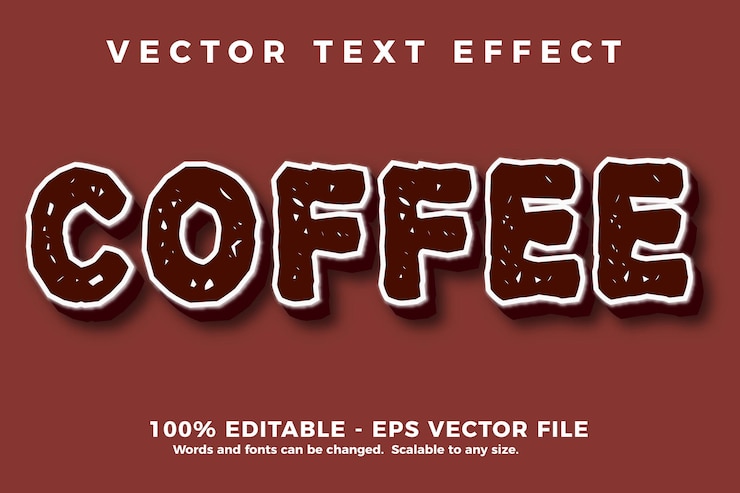 Vector efecto de texto vectorial editable de estilo 3d