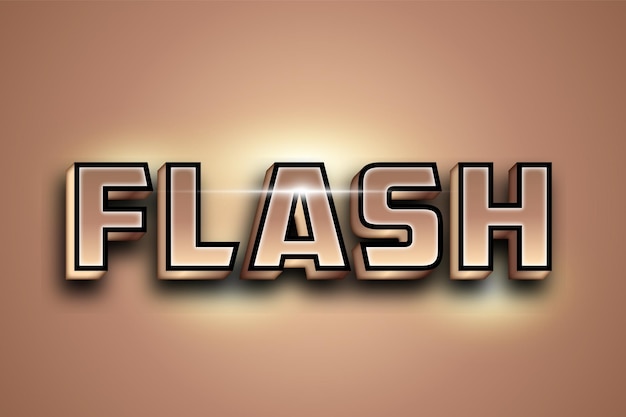 efecto de texto vectorial editable flash 3d