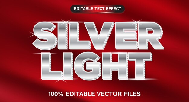Efecto de texto vectorial editable ligero con concepto moderno