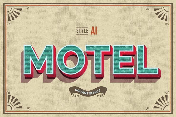 Vector efecto de texto vectorial editable vintage 3d para illustrator