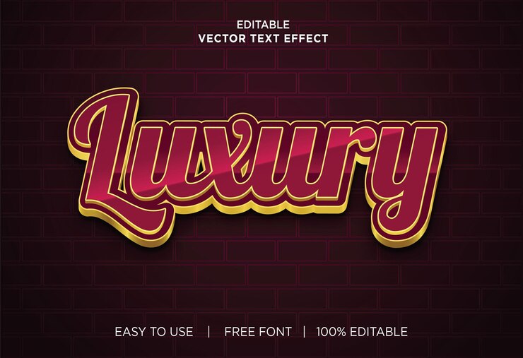 Vector efecto de texto vectorial editable