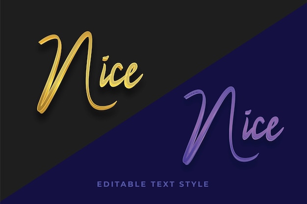 Vector efecto de texto vectorial editable