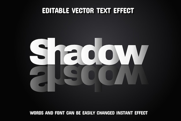 Vector efecto de texto vectorial editable