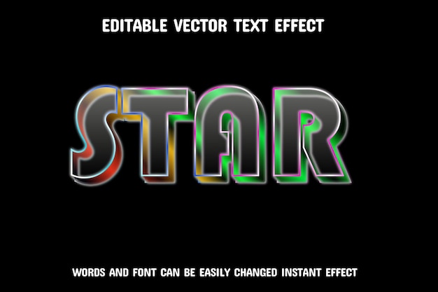 efecto de texto vectorial editable