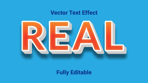 Vector efecto de texto vectorial editable